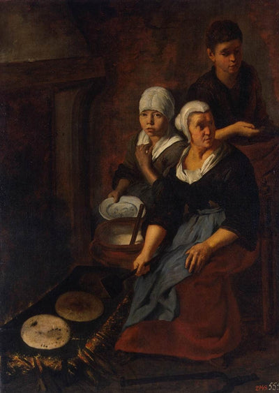 Baking of Flat Cakes in hallway