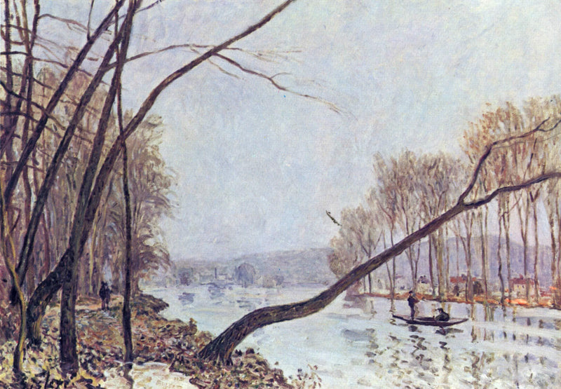 Bank, in the autumn by Alfred Sisley — Oil Painting Reproduction
