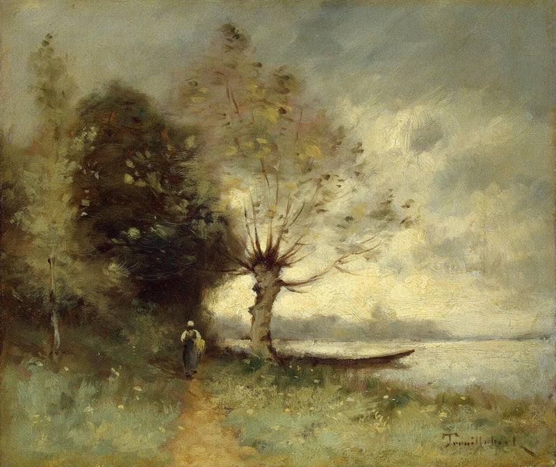 Bank of the Loire near Chouze by Paul Trouillebert — Oil Painting Reproduction