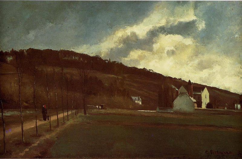 Banks of the river Marne in winter by Camille Pissarro — Oil Painting Reproduction