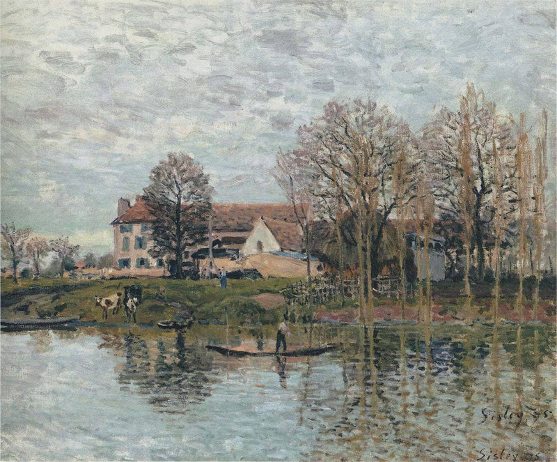 Banks of the Seine at Port Marly by Alfred Sisley — Oil Painting Reproduction