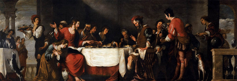 Banquet at the House of Simon by Bernardo Strozzi, Oil Painting Reproduction