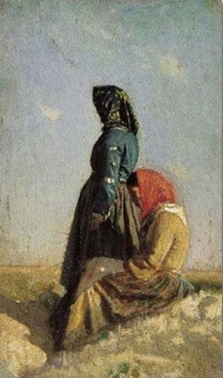 Two Tuscan peasant women by Cristiano Banti — Oil Painting Reproduction