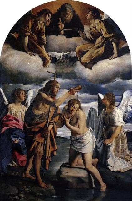 Baptism of Christ by Orazio Gentileschi — Oil Painting Reproduction