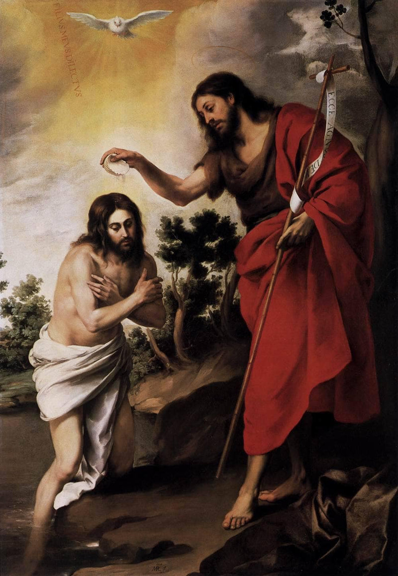 Baptism of Christ by Bartolome Esteban Murillo — Oil Painting Reproduction