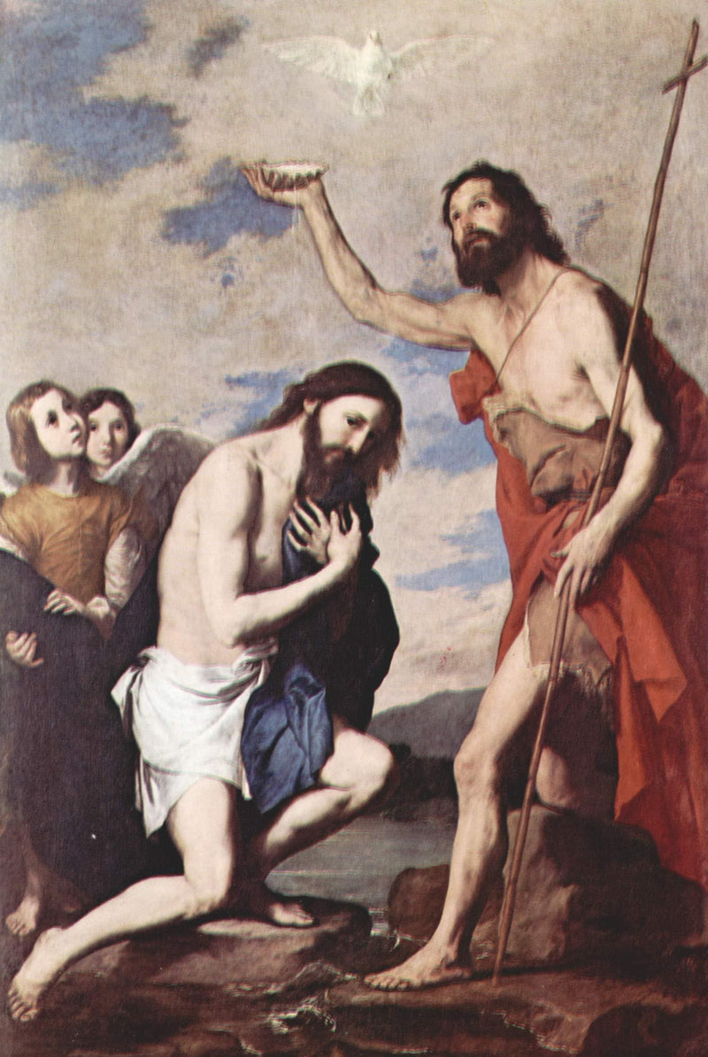 Baptism of Jesus by Jusepe de Ribera — Oil Painting Reproduction