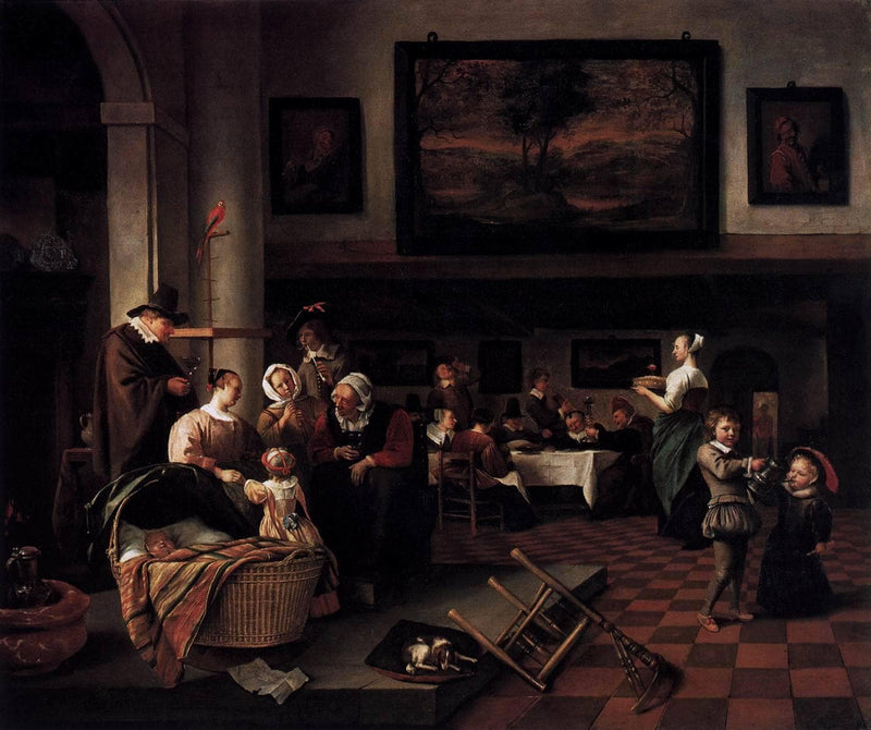 Baptism by Jan Steen — Oil Painting Reproduction