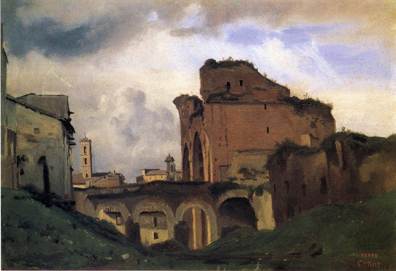 Basilica of Constantine by Camille Corot — Oil Painting Reproduction