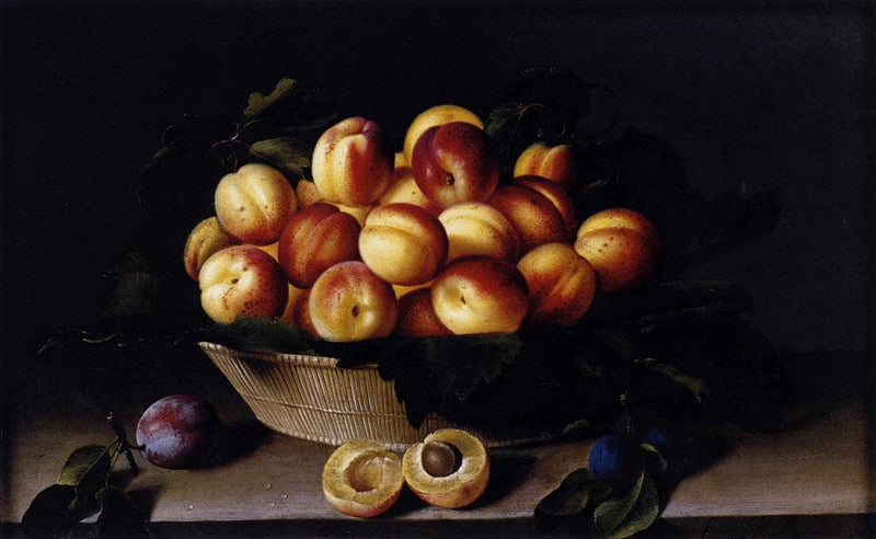 Basket of Apricots by Louise Moillon — Oil Painting Reproduction