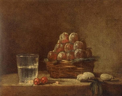 Basket of Plums in kitchen