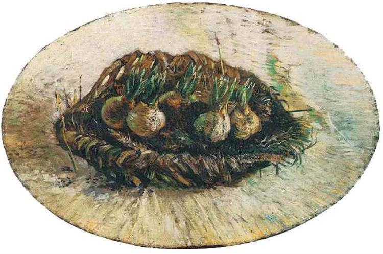 Basket of Sprouting Bulbs by Vincent van Gogh — Oil Painting Reproduction
