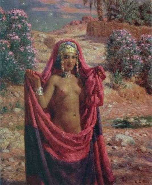 Bather by Moonlight by Nasreddine Dinet — Oil Painting Reproduction