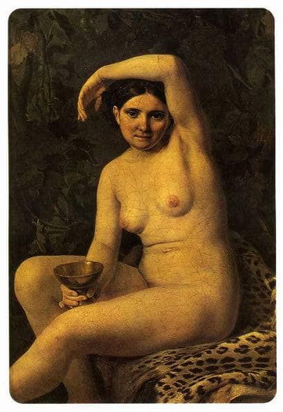 Bather with a Bowl by Alexey Venetsianov — Oil Painting Reproduction