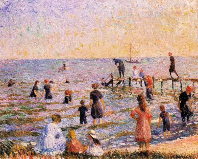 Bathing at Bellport, Long Island by William James Glackens — Oil Painting Reproduction