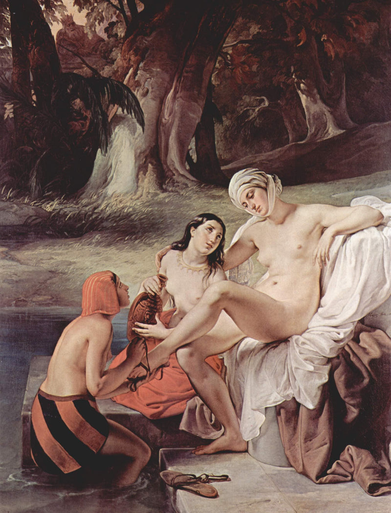 Bathing Bathsheba by Francesco Hayez — Oil Painting Reproduction
