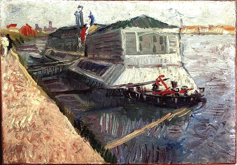 Bathing Float on the Seine at Asnieres by Vincent van Gogh — Oil Painting Reproduction