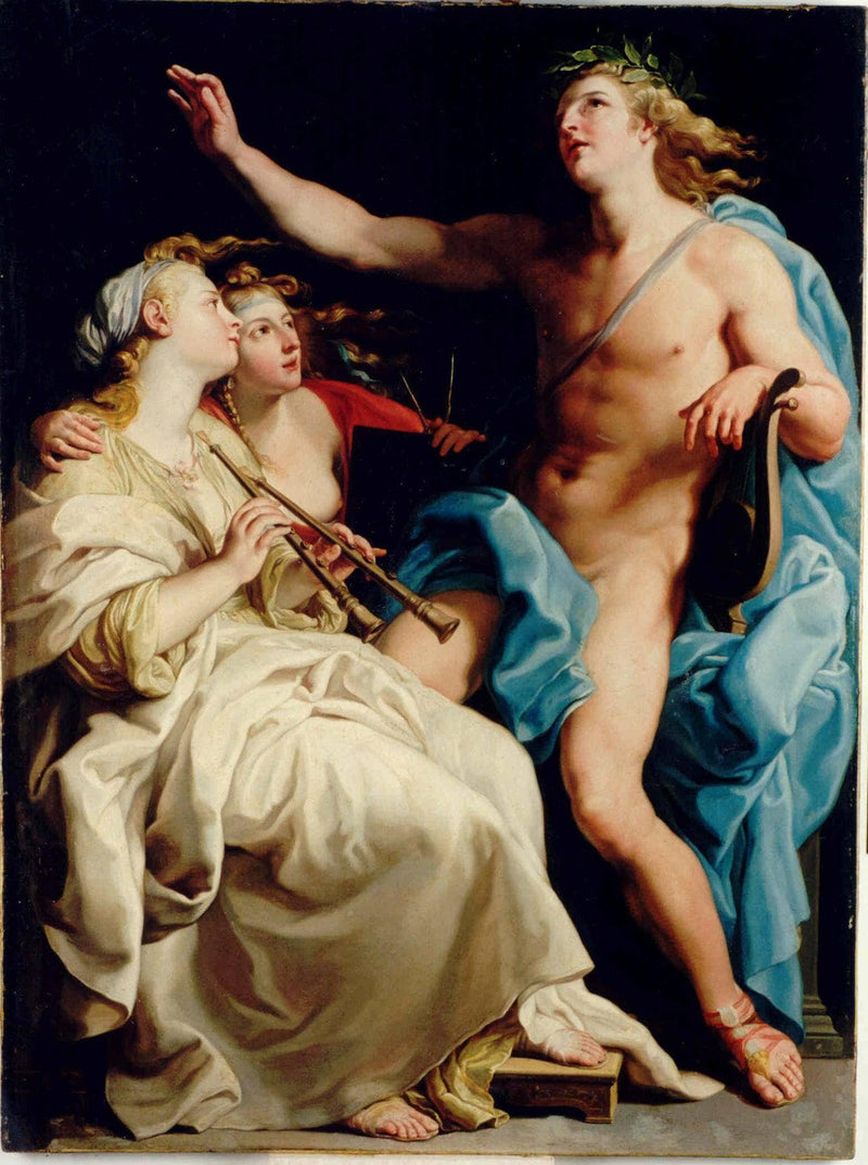 Apollon Et Deux Muses by Pompeo Batoni — Oil Painting Reproduction
