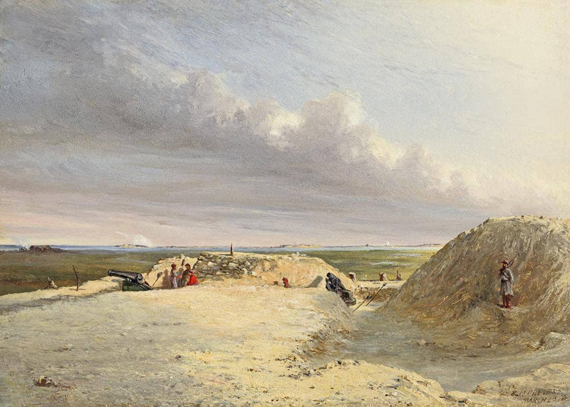 Battery Chevis, Mar. 4, 1864 by Conrad Wise Chapman — Oil Painting Reproduction
