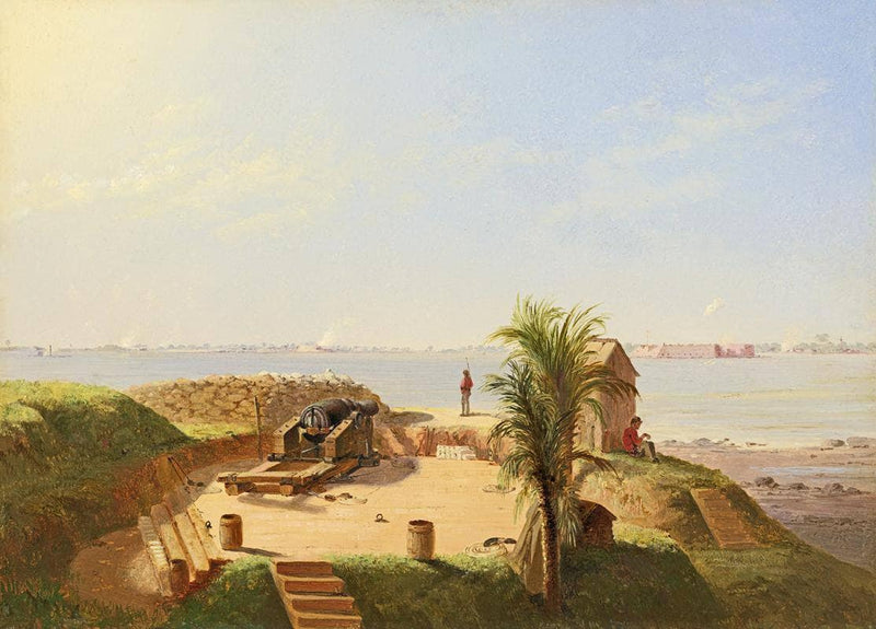 Battery Marion, Nov. 4, 1863 by Conrad Wise Chapman — Oil Painting Reproduction