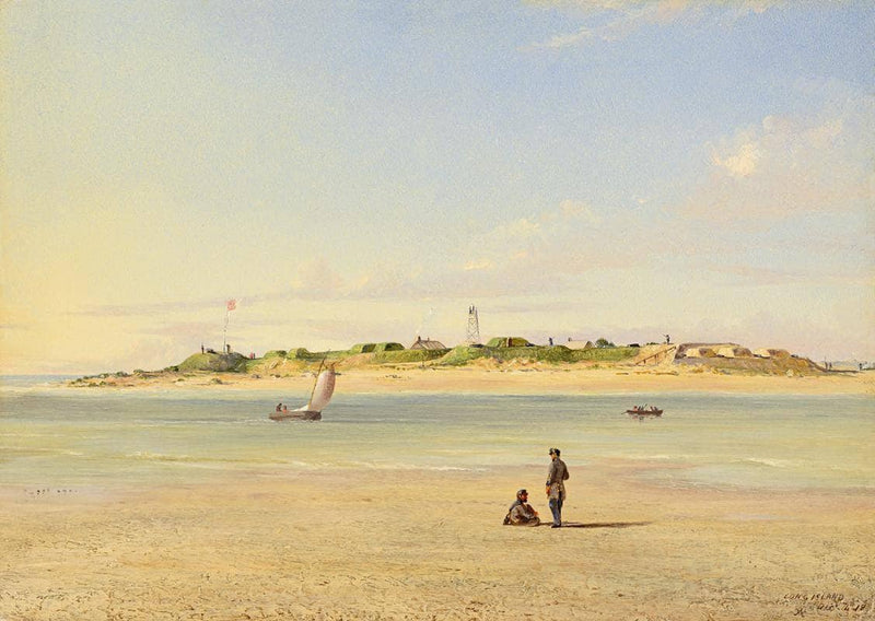 Battery on Long Island, Dec. 4, 1863 by Conrad Wise Chapman — Oil Painting Reproduction