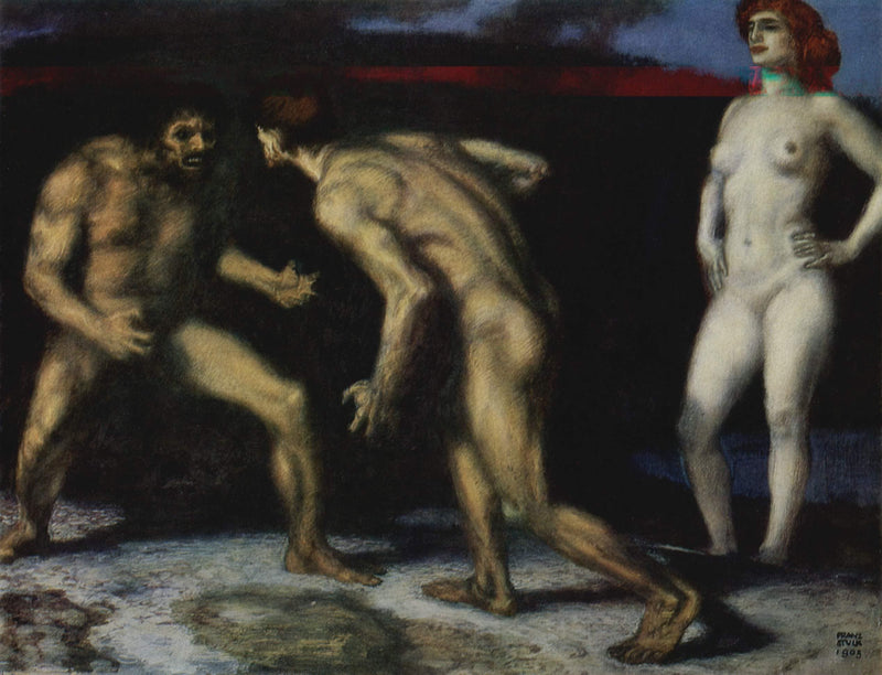 Battle for a Woman by Franz Stuck — Oil Painting Reproduction