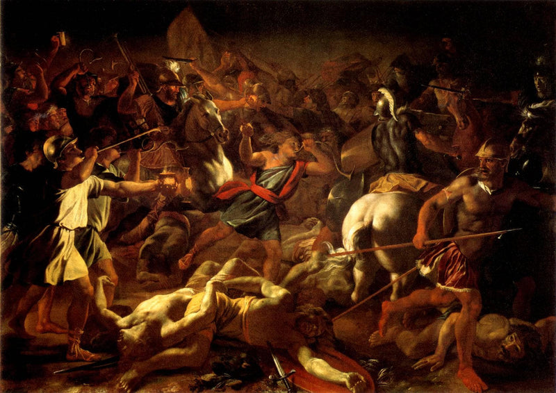 Battle of Gideon Against the Midianites by Nicolas Poussin — Oil Painting Reproduction