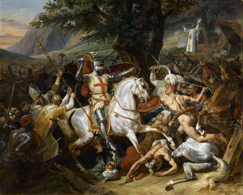 Battle of Las Navas de Tolosa, Reconquista, 1212 by Horace Vernet — Oil Painting Reproduction