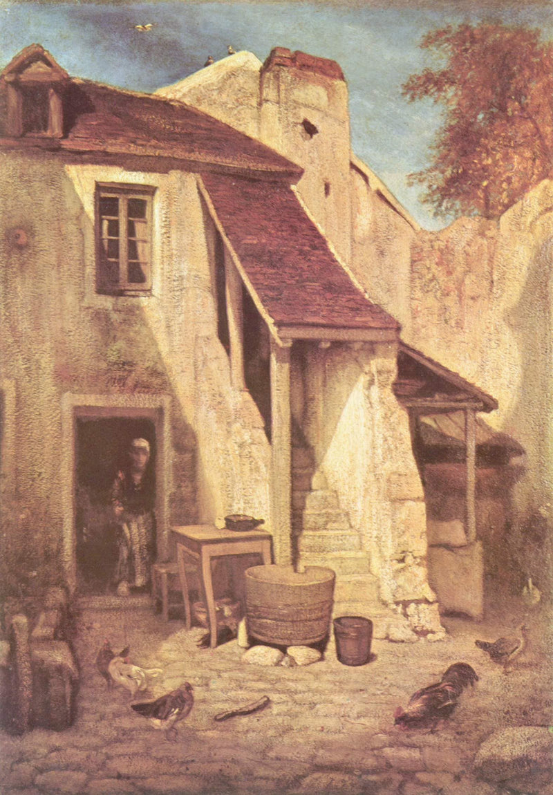 Bauernhof in Fontainebleau by Alexandre-Gabriel Decamps — Oil Painting Reproduction