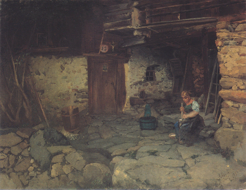 Bauernhof in Grafendorf by Albin Egger-Lienz — Oil Painting Reproduction