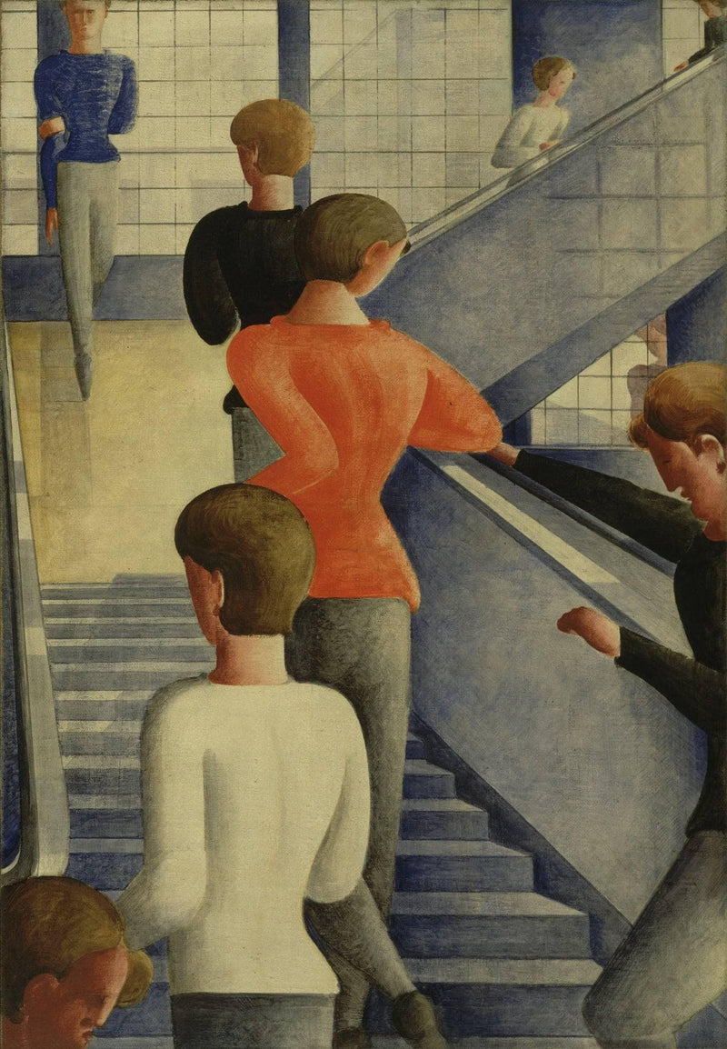 Bauhaus Stairway by Oskar Schlemmer — Oil Painting Reproduction