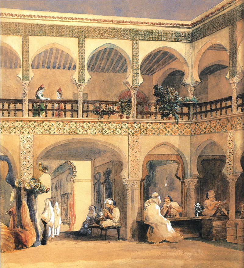 Bazaar in Orleans by Theodore Chasseriau — Oil Painting Reproduction