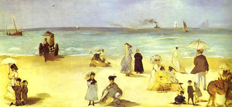 Beach at Boulogne by Edouard Manet, Oil Painting Reproduction