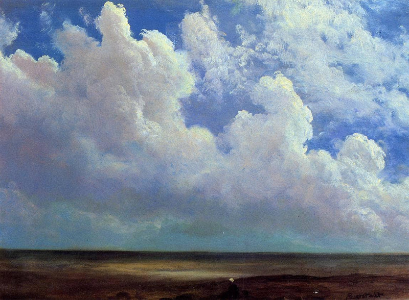 Beach Scene by Albert Bierstadt — Oil Painting Reproduction