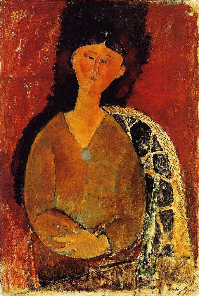 Beatrice Hastings, Seated by Amedeo Modigliani — Oil Painting Reproduction
