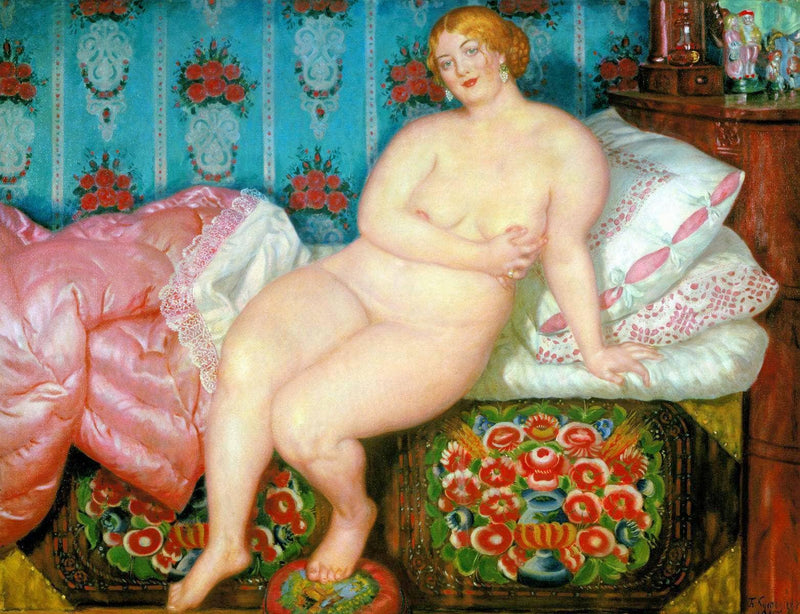 Beauty by Boris Kustodiev — Oil Painting Reproduction