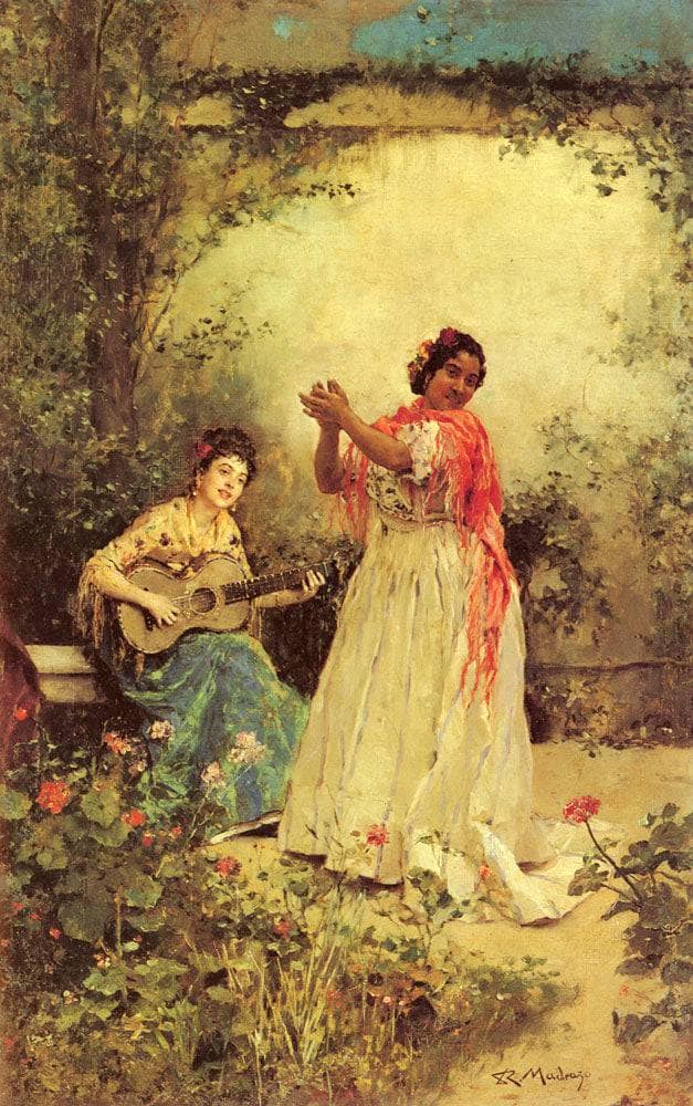 Beauty singing by Raimundo de Madrazo — Oil Painting Reproduction