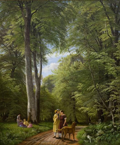 Beech forest in May. Motif from Iselingen in study