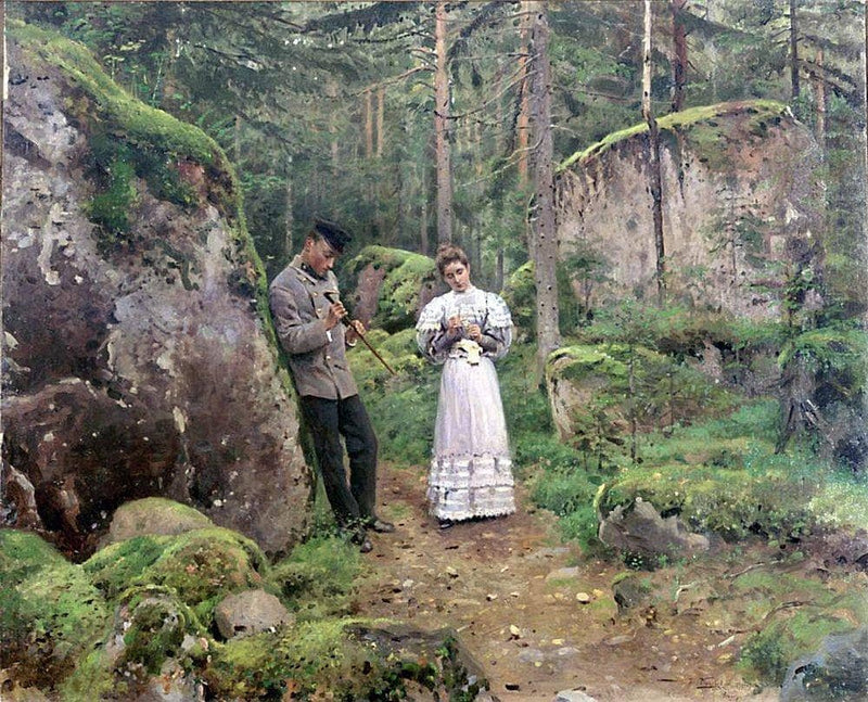 Before explaining (Date) by Vladimir Makovsky — Oil Painting Reproduction