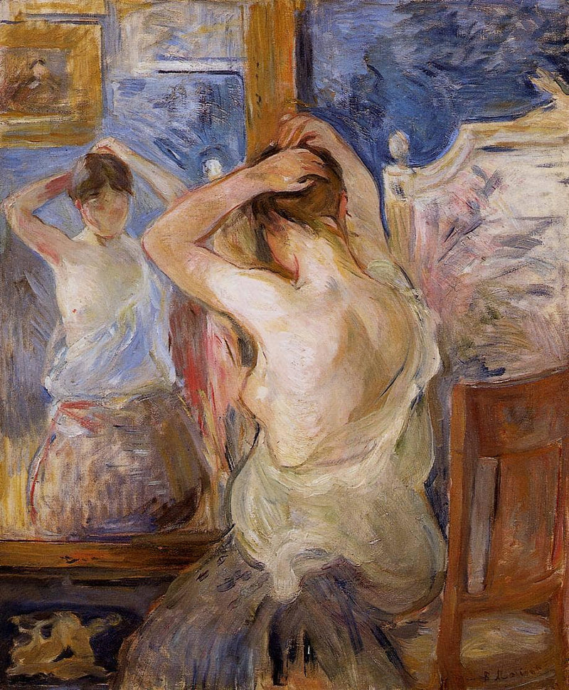 Before the Mirror by Berthe Morisot — Oil Painting Reproduction