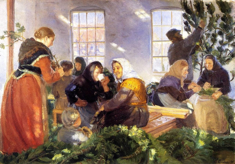 Before the Royal Visit by Anna Ancher — Oil Painting Reproduction