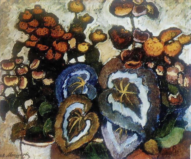 Begonias by Ilya Mashkov — Oil Painting Reproduction