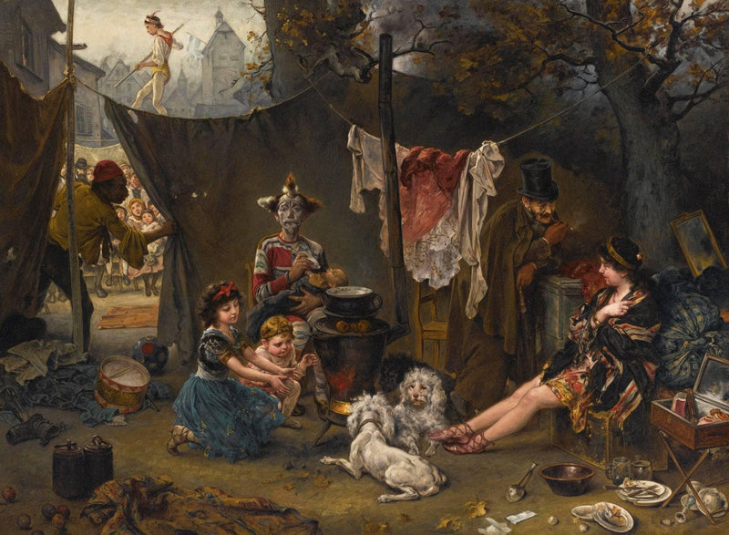Behind the Scenes by Ludwig Knaus — Oil Painting Reproduction