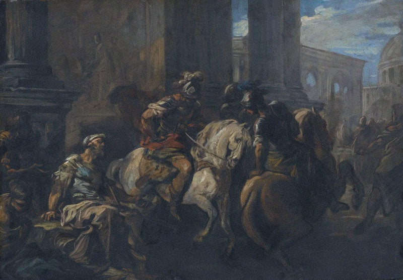 Belisarius Begging at the Gates of Rome by Charles-Andre van Loo (Carle van Loo) — Oil Painting Reproduction