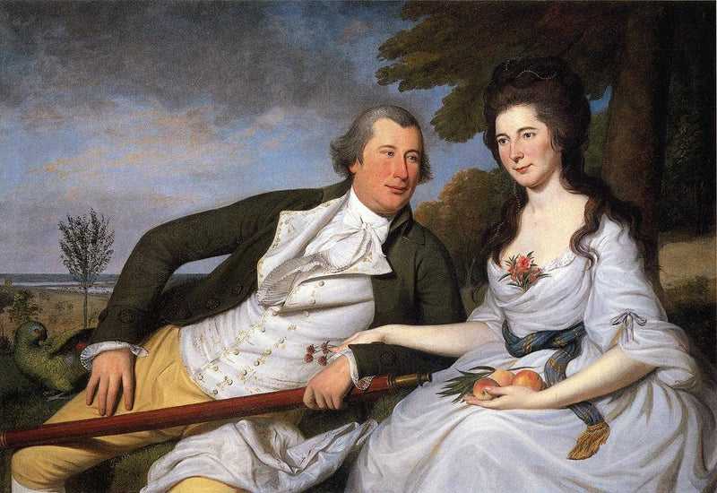Benjamin and Eleanor Ridgley Laming by Charles Willson Peale, Oil Painting Reproduction