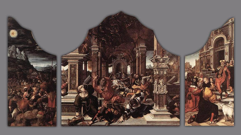 Triptych of Virtue of Patience by Bernard Van Orley — Oil Painting Reproduction