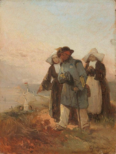Bersagliere wounded in the Crimea in entryway
