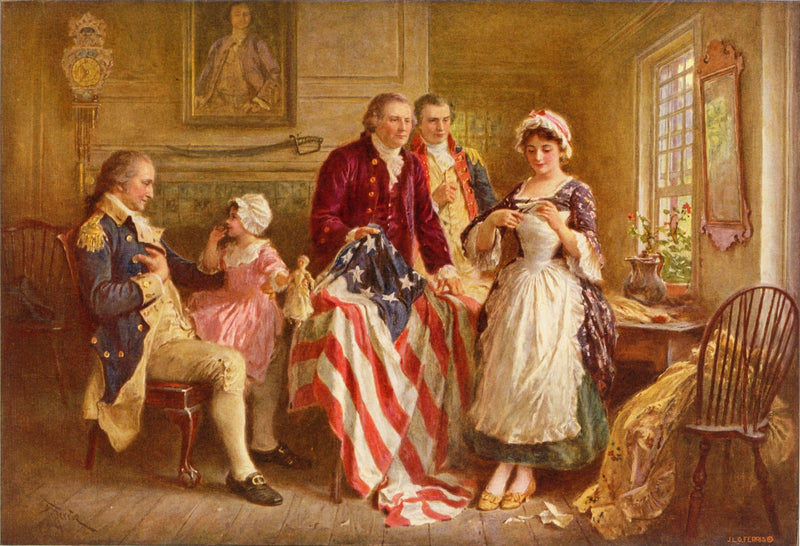 Betsy Ross, 1777 by Jean Leon Gerome Ferris — Oil Painting Reproduction
