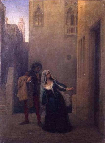 Bianca Capello leaves her father's house by Francesco Hayez — Oil Painting Reproduction