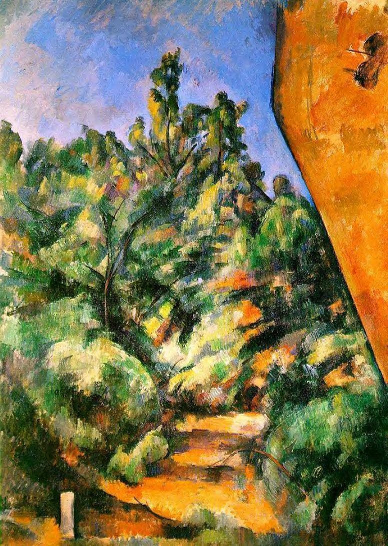 Bibemus. The Red Rock by Paul Cezanne — Oil Painting Reproduction