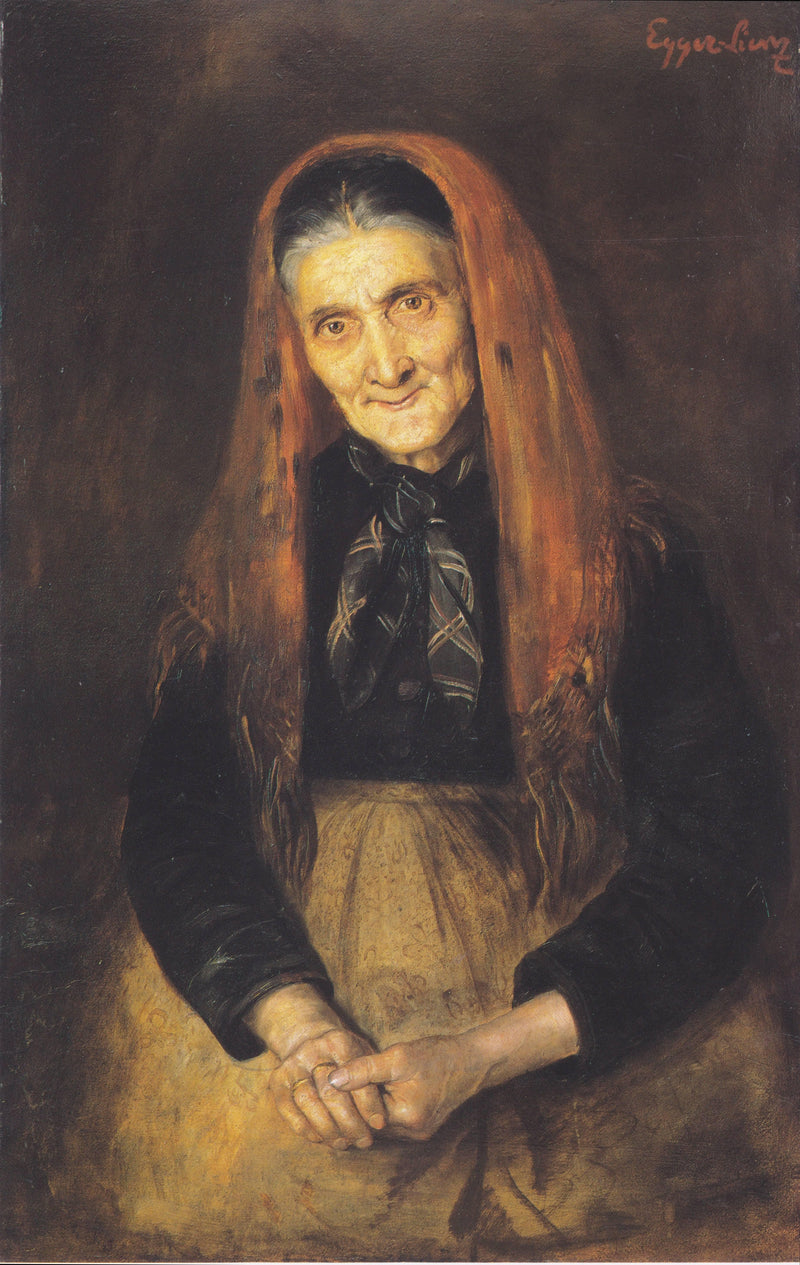 Bildnis Einer Frau in Tiroler Tracht by Albin Egger-Lienz — Oil Painting Reproduction